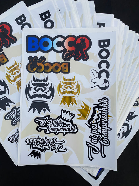 PLANCHE DE STICKERS "BOCCO"